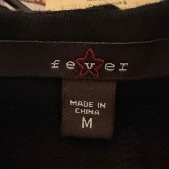 FEVER Black Stretchy Double-Breasted 100% cotton Pea Coat Peplum Bottom Medium - Picture 10 of 13